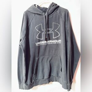 Under Armour Men's Charcoal Gray Logo Hoodie Sweatshirt